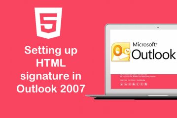 Setting up HTML signature in Outlook 2007