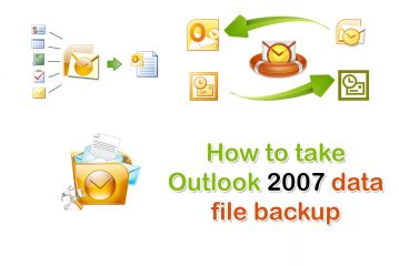 How to take Outlook 2007 data file backup